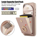 iPhone 16 Series Crossbody Leather Phone Case with Card Holder & Ring & Lanyard