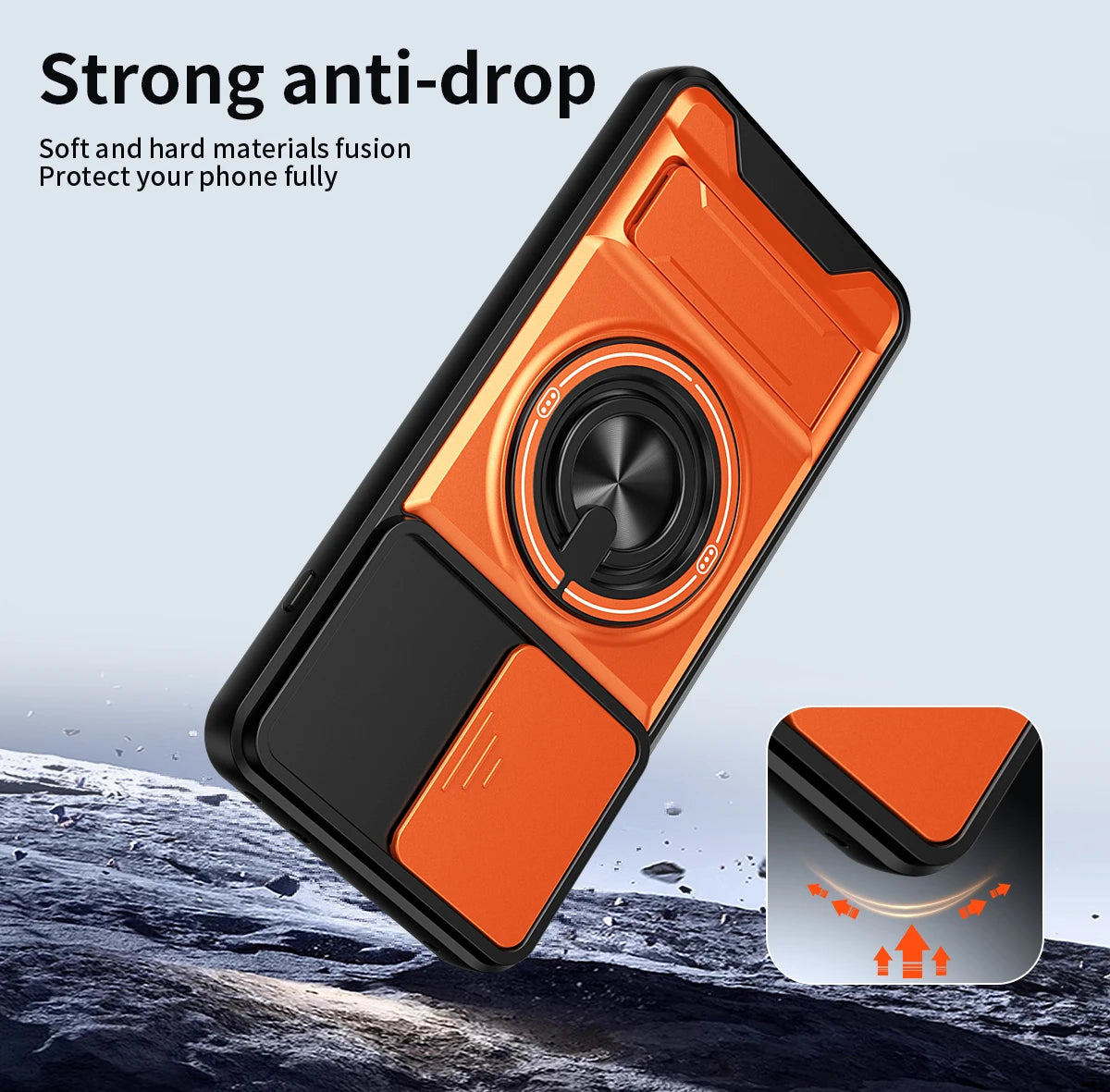 OnePlus 15R Armor Case with Slide Camera Lens Cover