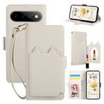 Leather Flip Case with Makeup Mirror for Google Pixel 9 Series