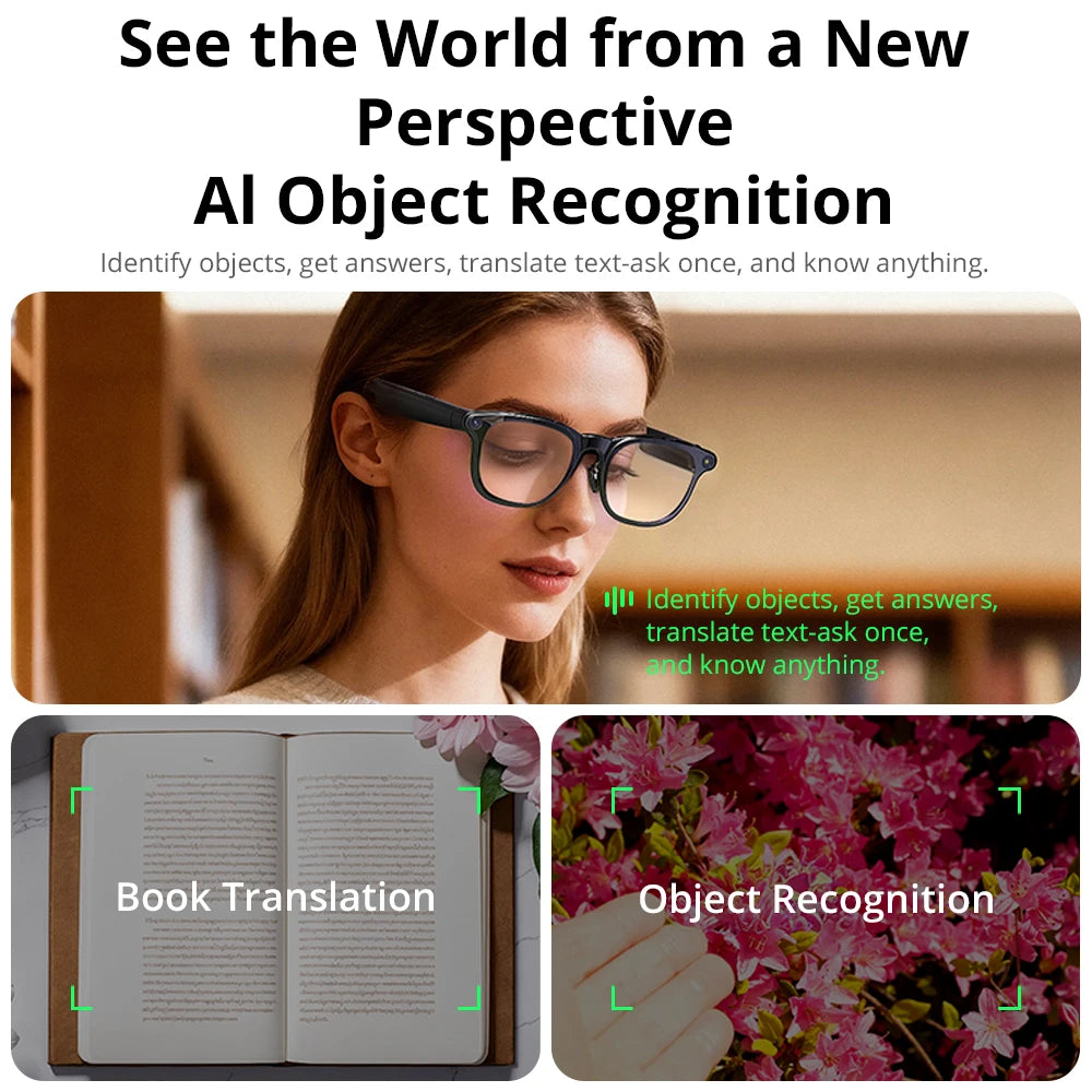 COLMI AI Smart Glasses With Real-Time Translation and Bluetooth Calls