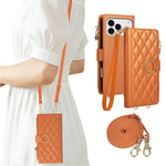 Premium Crossbody Zipper Leather Flip Case for iPhone 17 Series