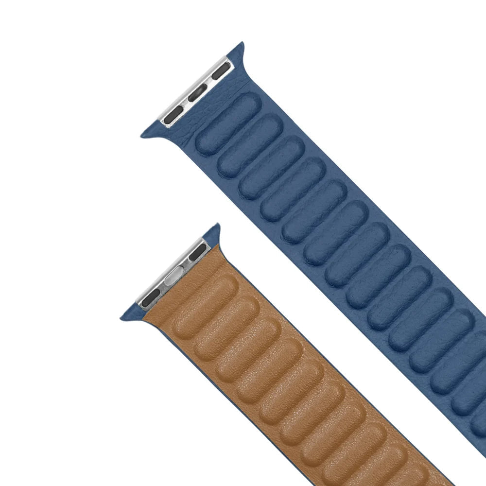 Magnetic Leather Link Band for Apple Watch