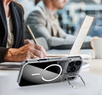 Slim Clear Acrylic MagSafe Case with Built-In Lens Stand for iPhone 17 Series