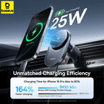 Baseus 25W Qi 2.2 Magnetic Car Charger with Cooling Fan