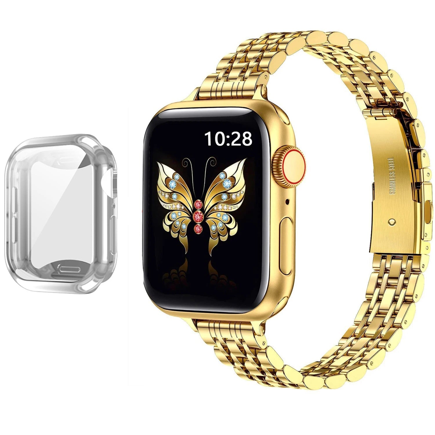 Luxury Slim Bracelet Band with Matching Case for Apple Watch