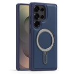 PU Leather & Silicone Magnetic Ring Stand Case for Samsung Galaxy S24 Series