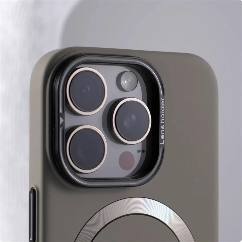 iPhone 16 Series Luxury Slim MagSafe Case with Alloy Lens Protector