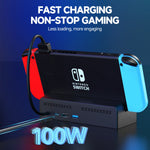 GOOJODOQ 8-in-1 Switch TV Docking Station with 4K HDMI Switch Adapter