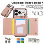 Multi-Functional Crossbody Leather Wallet Case with Ring Holder & Zipper for iPhone 17 Series