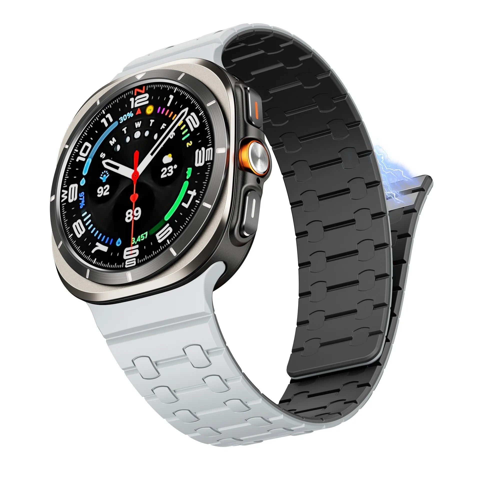 Silicone Magnetic Loop Watch Strap for Samsung Galaxy Watch Ultra