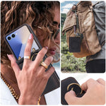 Samsung Galaxy Z Flip 7 Leather Magnetic Wallet Case with Card Slots