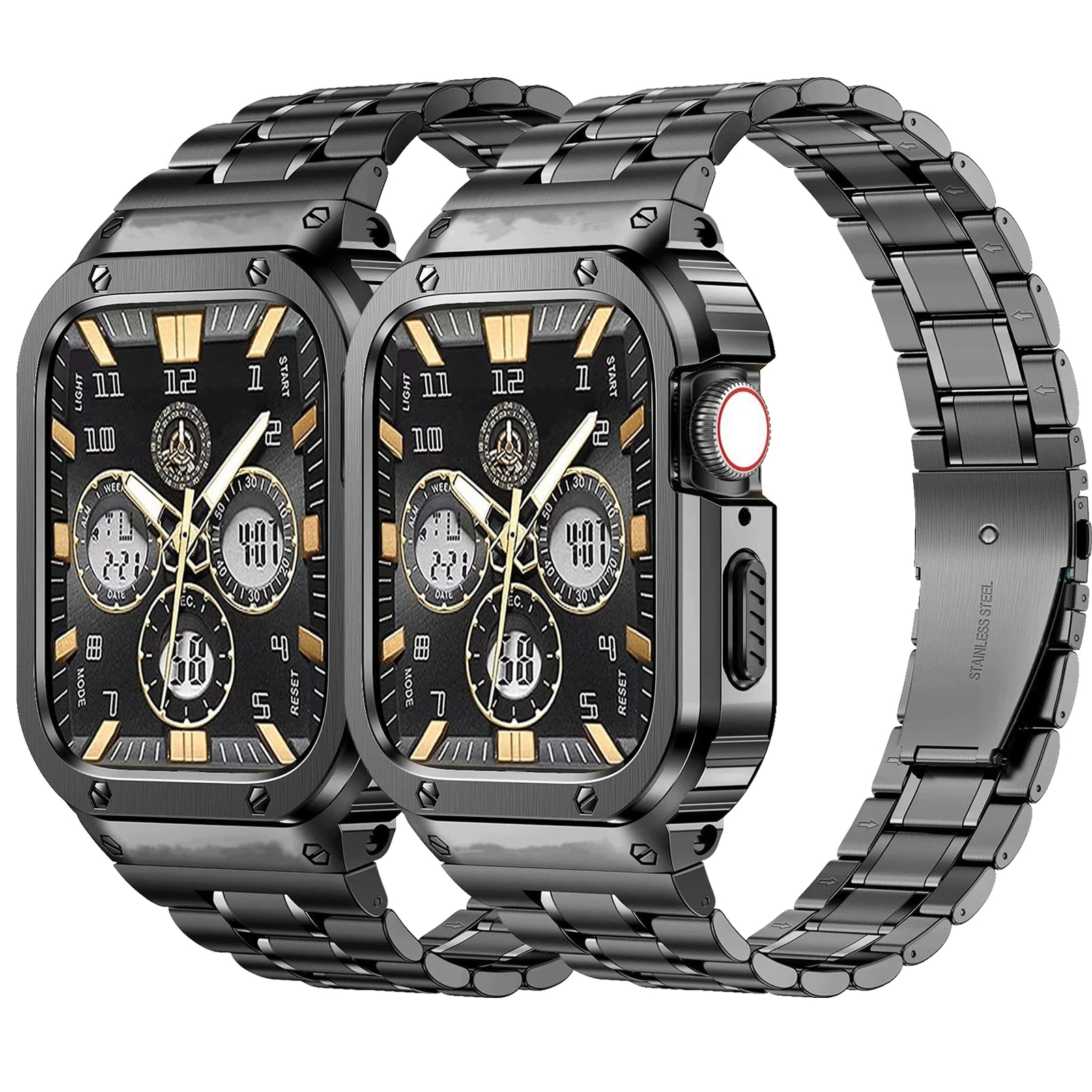 Apple Watch Series 11 Stainless Steel Strap and Case Set