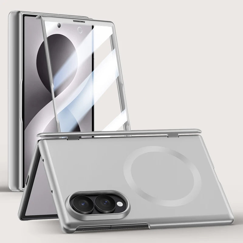 Skin-Feel Magnetic Case with Integrated Screen Protector for Samsung Galaxy Z Fold 8