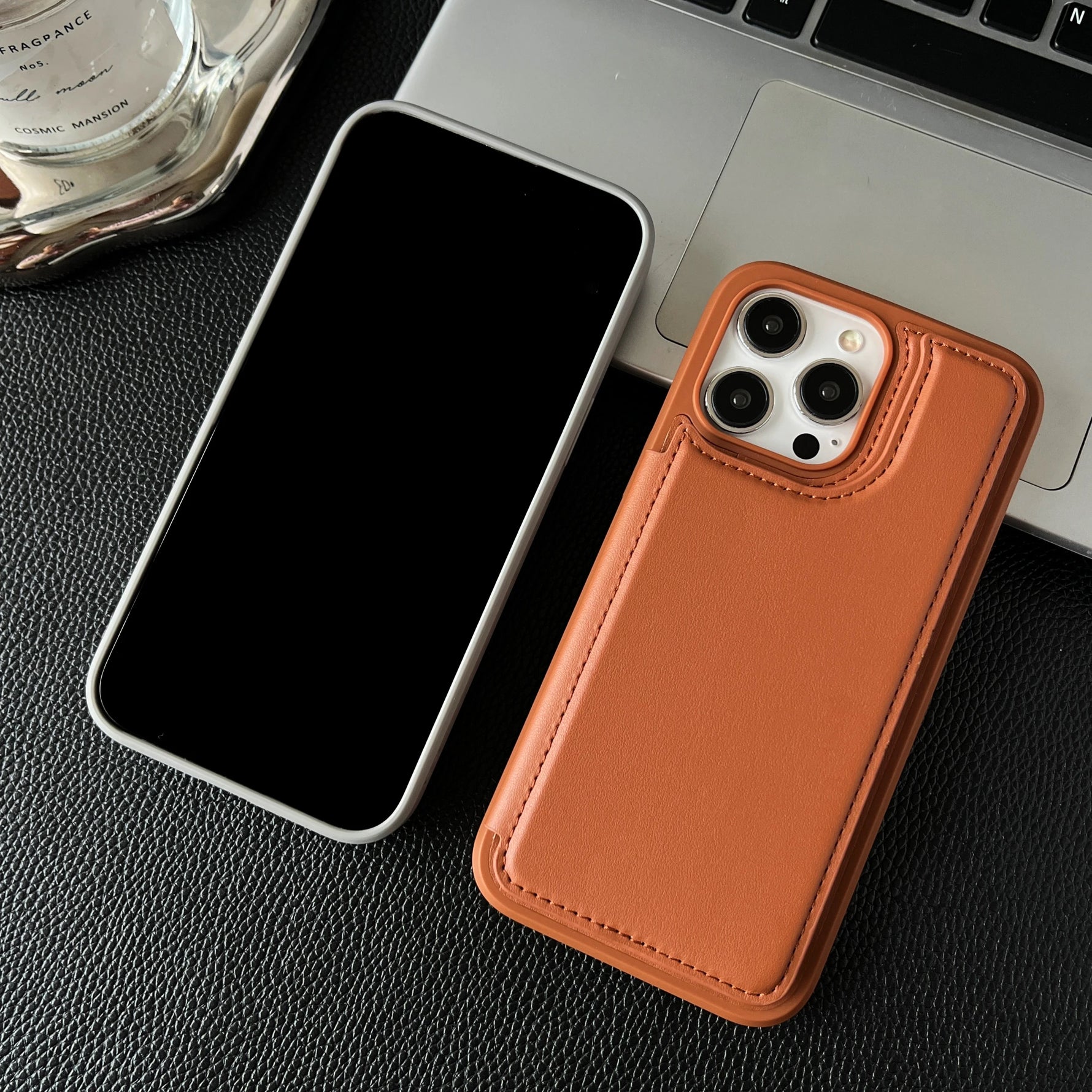 Shockproof Slim Case with Card Slot & Stand for iPhone 16 Series