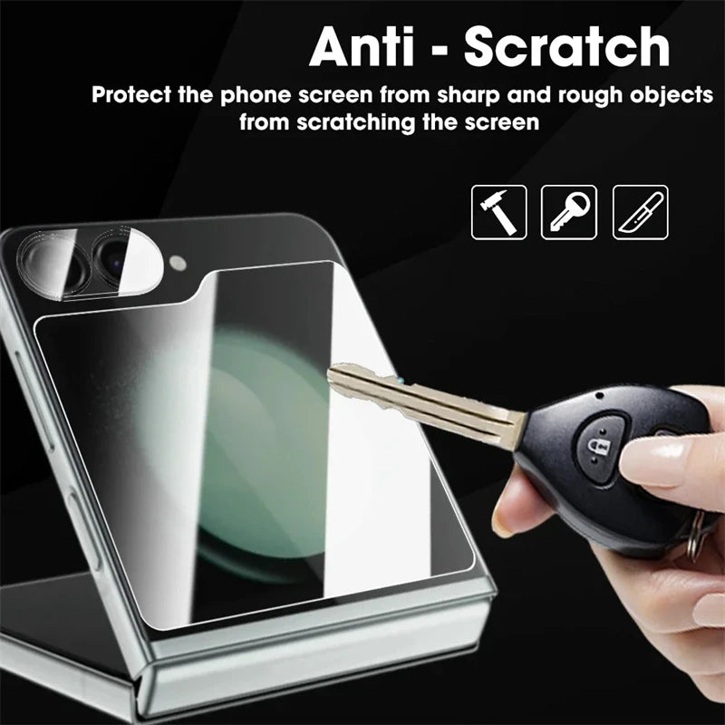 Clear Front and Back Screen Protector with Camera Lens Cover for Samsung Galaxy Z Flip 7