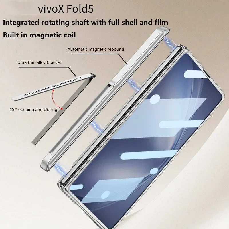 Vivo X Fold5 Skin-Feel Armor Case with HD Tempered Film