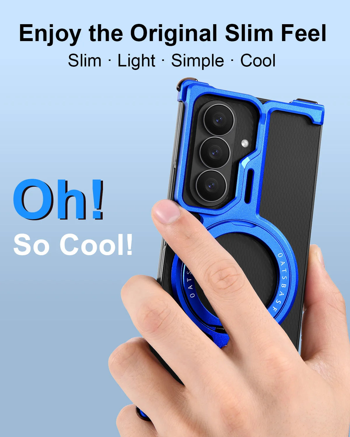 Samsung Galaxy Z TriFold Metal Frameless Case with 360° Rotating Stand
