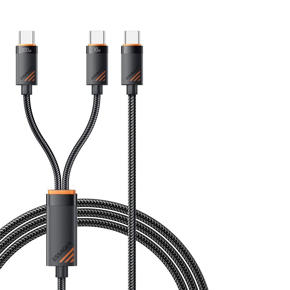 Essager 2-in-1 USB Type-C to USB Type-C/Lightning Cable