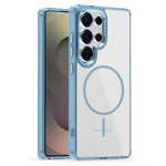 Luxury Magnetic Clear Case with Metal Camera Frame for Samsung Galaxy S24 Series
