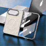 Stone-Textured Foldable MagSafe Case with Ring Stand for iPhone Duo