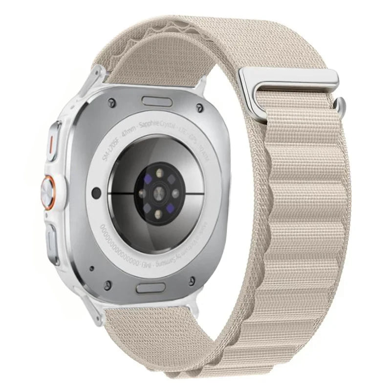 Breathable Nylon Weave Watch Band with Metal C-Hook Closure for Samsung Galaxy Watch Ultra 2