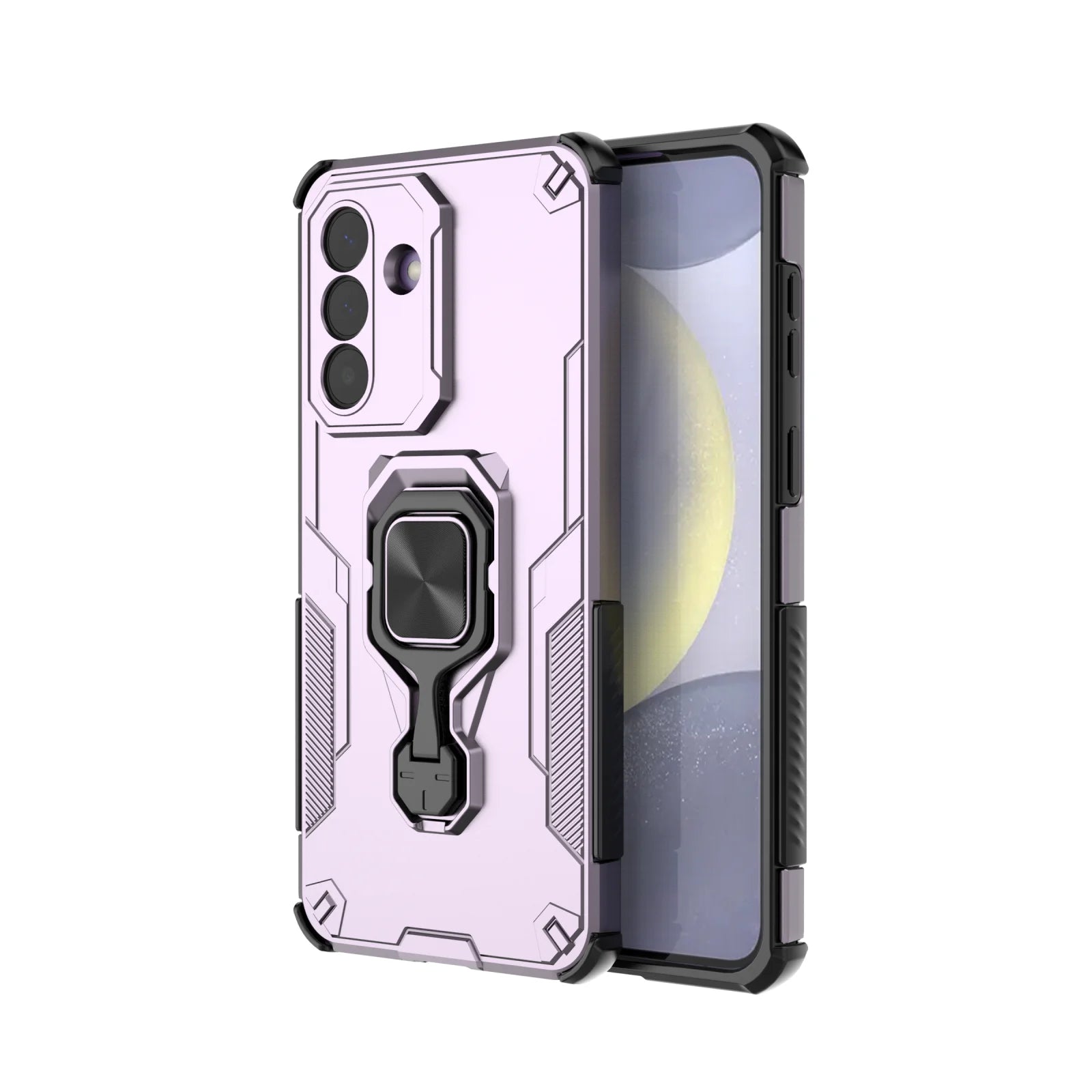 Samsung Galaxy A57 Magnetic Armor Case With Metal Ring Stand