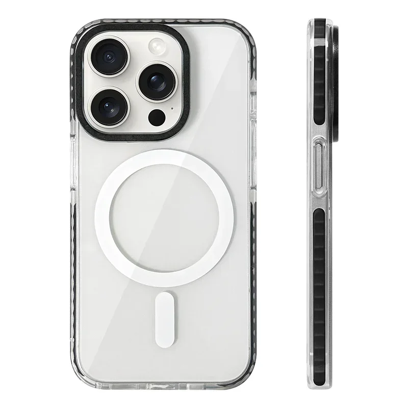 Soft Silicone Transparent Neon Color MagSafe Case for iPhone 15 Series