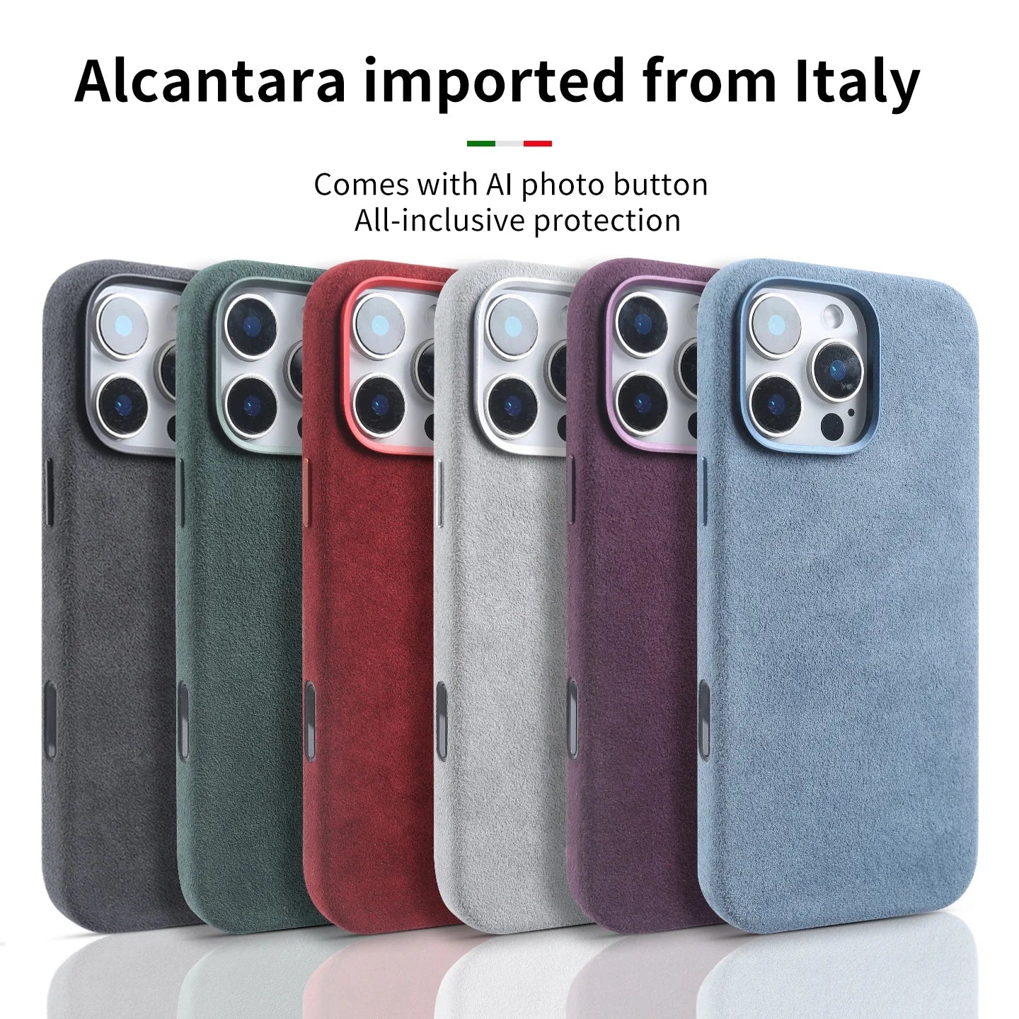 Luxury Full-Wrapped Alcantara MagSafe Case for iPhone 16 Series