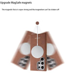 Luxury Shockproof Leather Magnetic Phone Case for Samsung Galaxy S24 Series
