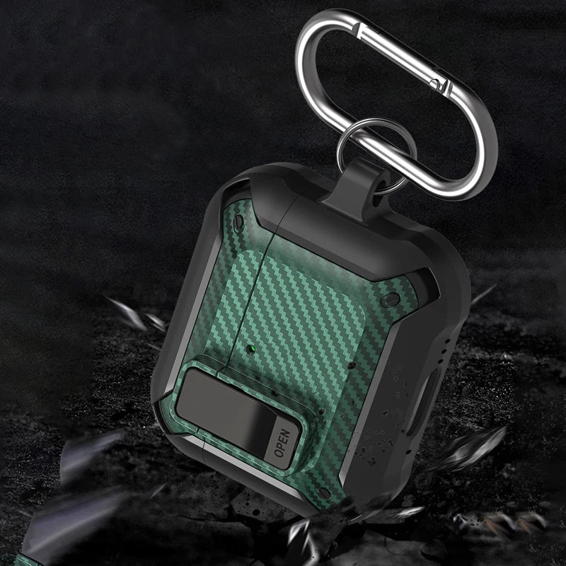 Luxury Carbon Fiber Texture Earphone Case for AirPods Pro