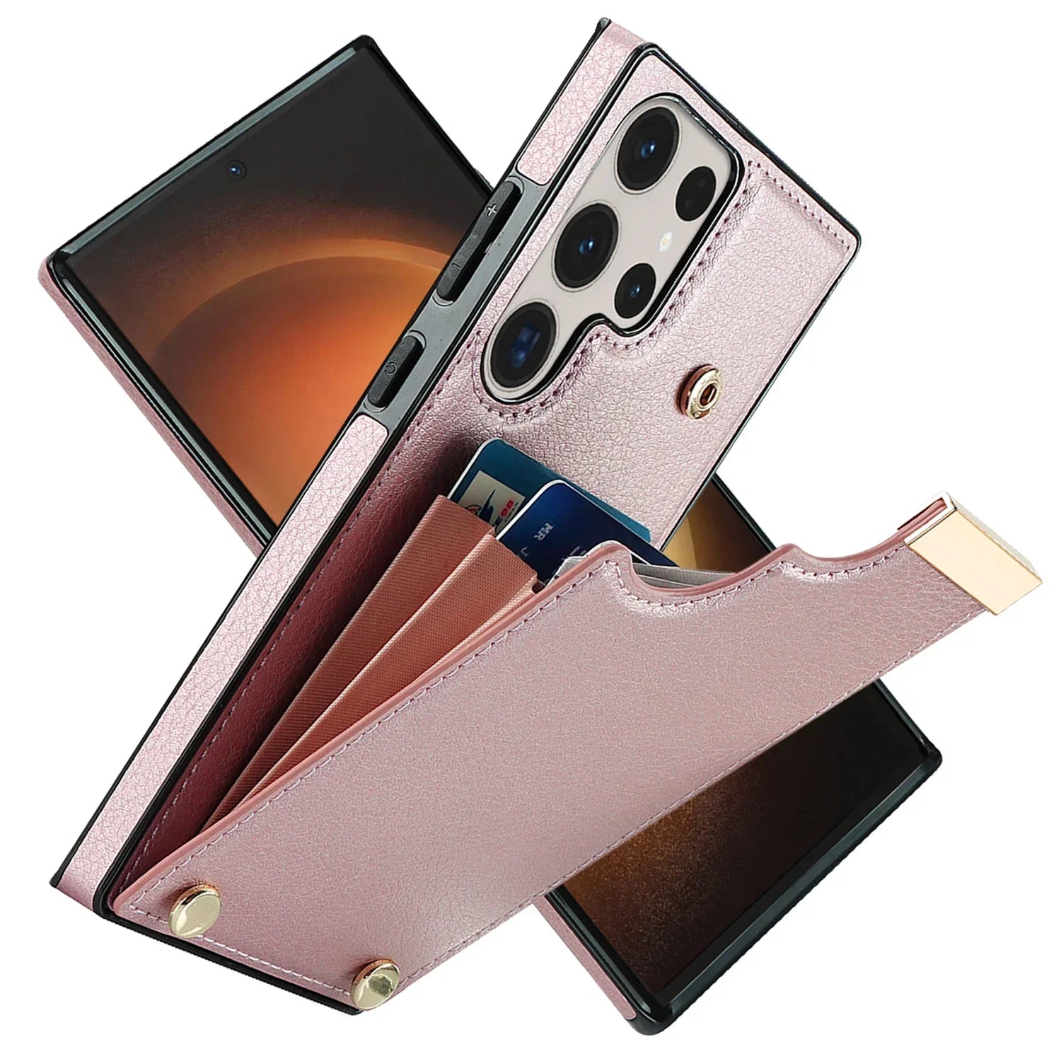 Premium PU Leather Wallet Case with Card Slot for Samsung Galaxy S24 Series