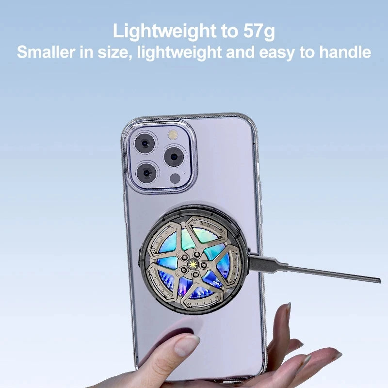 Bonola Magnetic Cooling Fan with Peltier Semiconductor Refrigeration and RGB Lamp for Phones