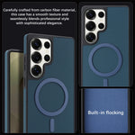 Ultra-Thin Luxury Magnetic Case for Samsung Galaxy S26 with Carbon Fiber & Leather Design