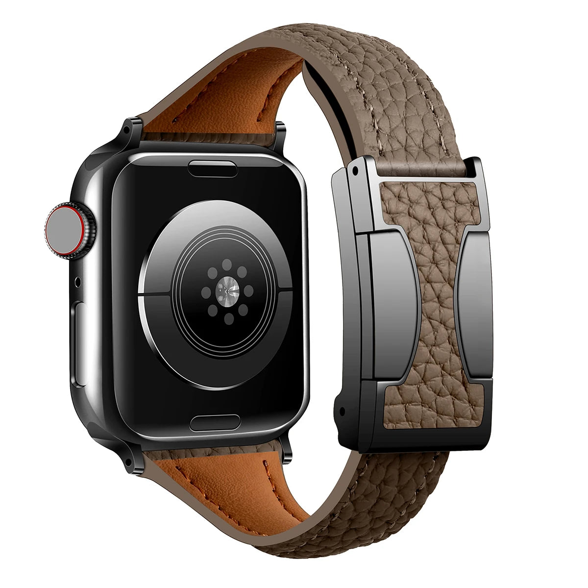 Elegant Thin Leather Magnetic Strap for Apple Watch