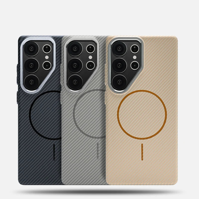 Ultrathin Magnetic Carbon Fiber PC Case for Samsung Galaxy S25 Series