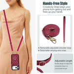 Leather Wallet Phone Case with Adjustable Lanyard for iPhone 17 Series