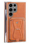 Drop-Proof Electroplate Leather Case for Samsung Galaxy S25 Series
