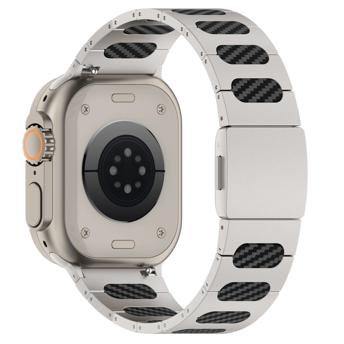 Metal and Silicone Hybrid Bracelet for Apple Watch