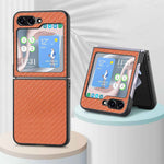 Carbon Fiber Texture Protective Phone Case for Samsung Galaxy Z Flip 5