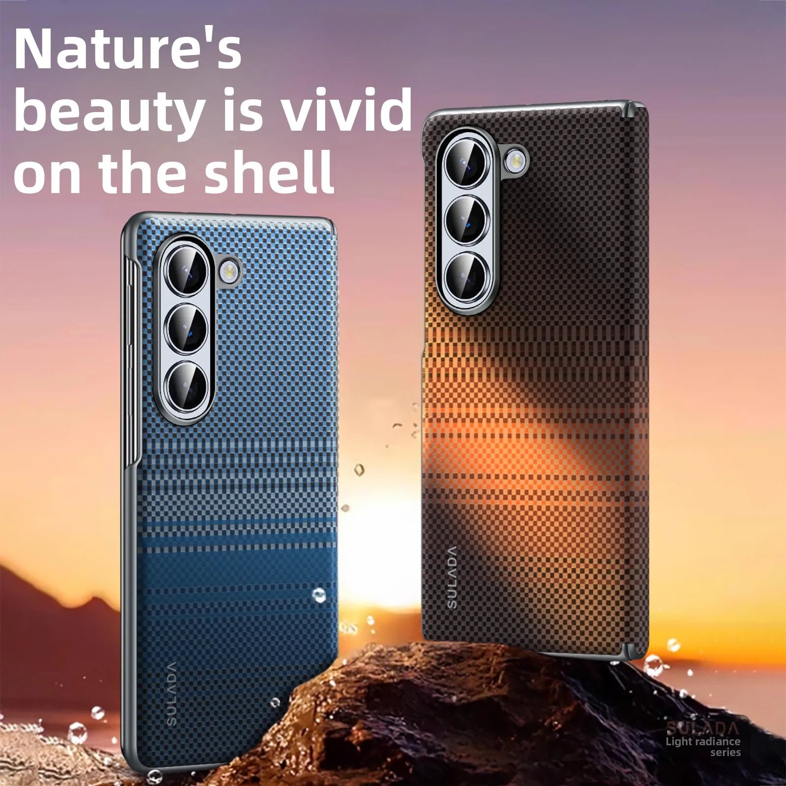Durable Carbon Fiber Texture Magnetic Case for Samsung Galaxy Z Fold 6