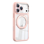 Clear MagSafe Case with Rotating Ring Stand and Removable Camera Protector for iPhone 17 Series