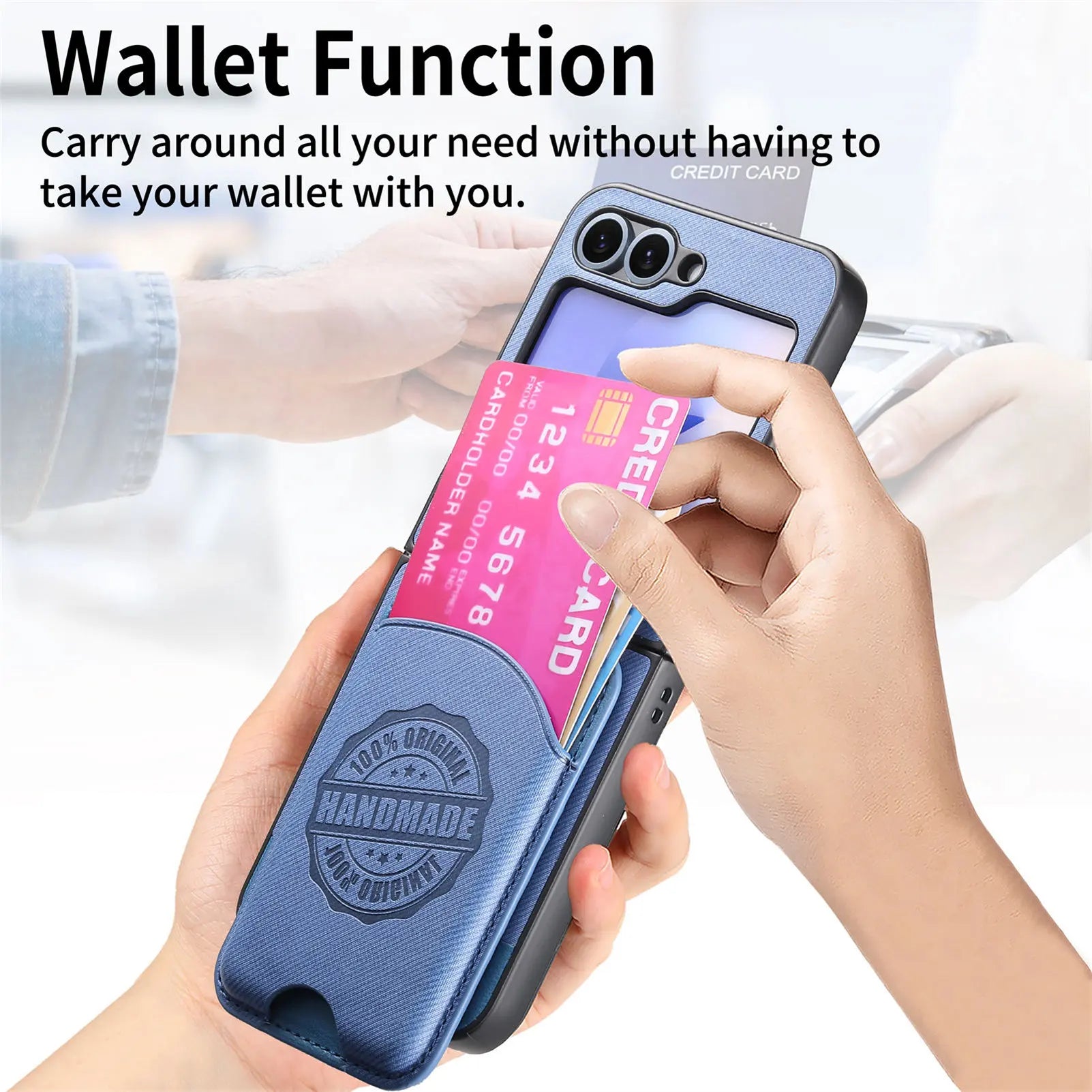 2-in-1 Detachable Leather Wallet Case for Samsung Galaxy Z Flip 6