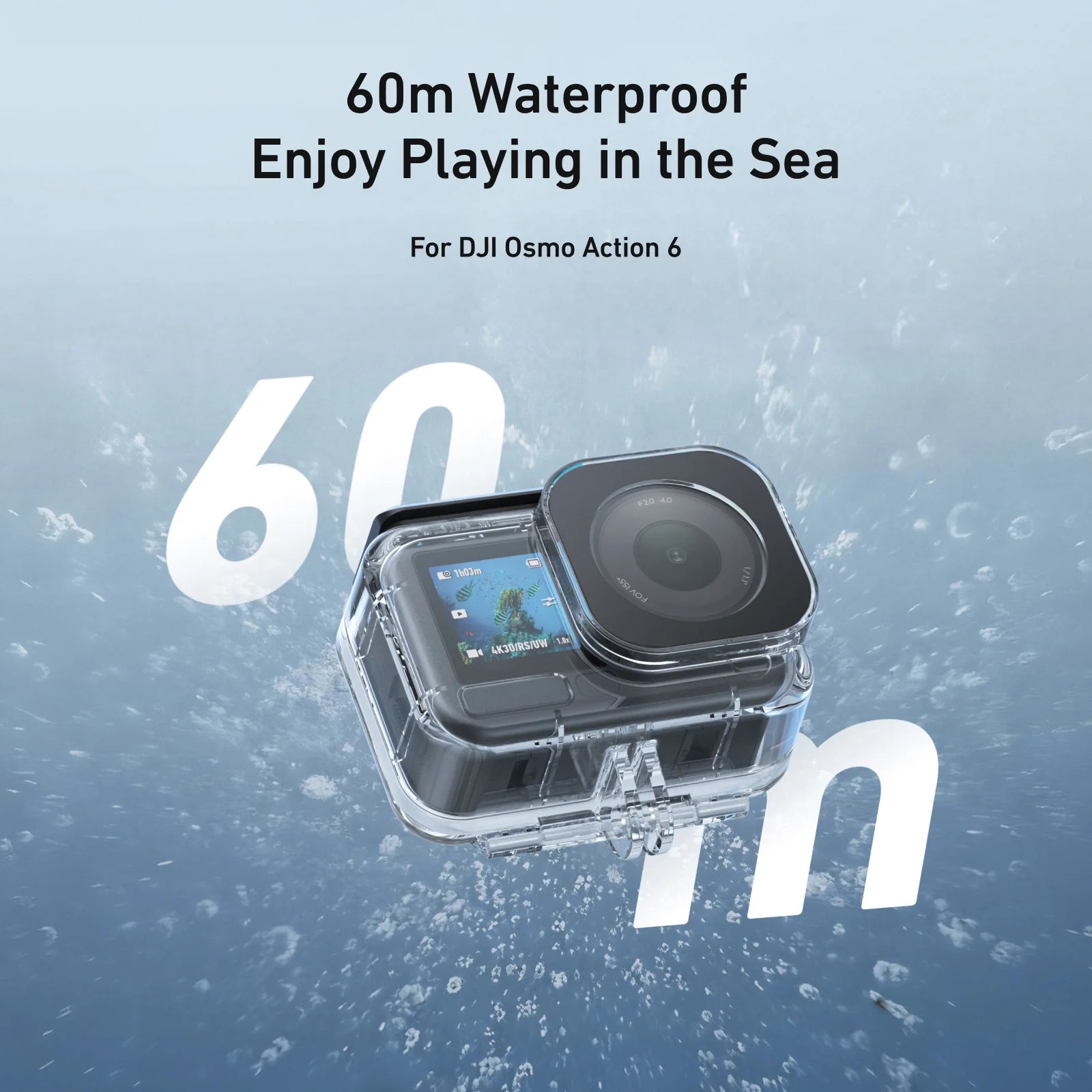 TELESIN 60M Underwater Diving Case for DJI Osmo Action 6