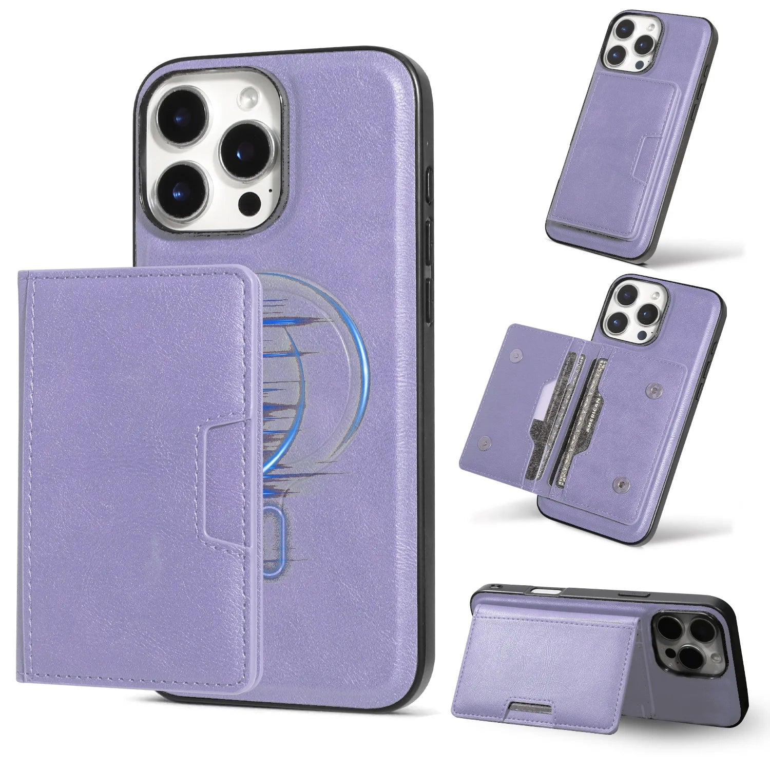 2-in-1 Magnetic Leather Wallet Case for iPhone 16 Series