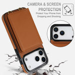 Premium Leather Crossbody Wallet Case with Card Holder & Kickstand for iPhone 17 Series