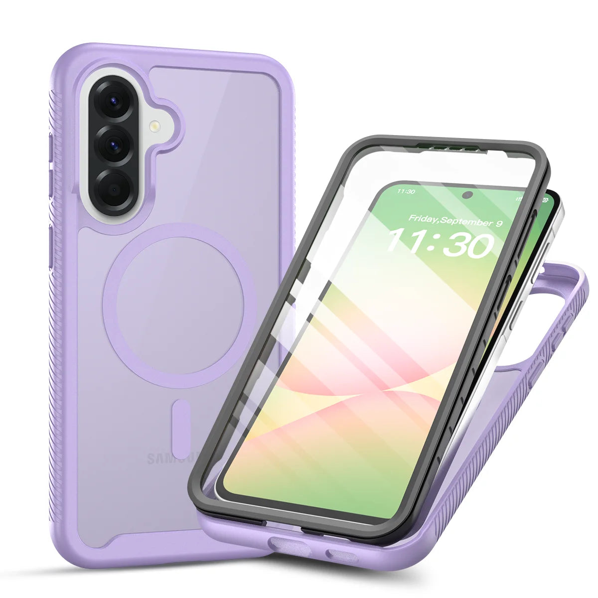 Samsung Galaxy A57 Magnetic Armor Case with PET Screen Guard