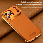 Hybrid Aluminum Alloy and Leather MagSafe Phone Case for iPhone 17 Series