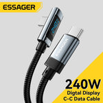 Essager 240W USB-C to USB-C Fast Charging Cable With 90° Angle Design