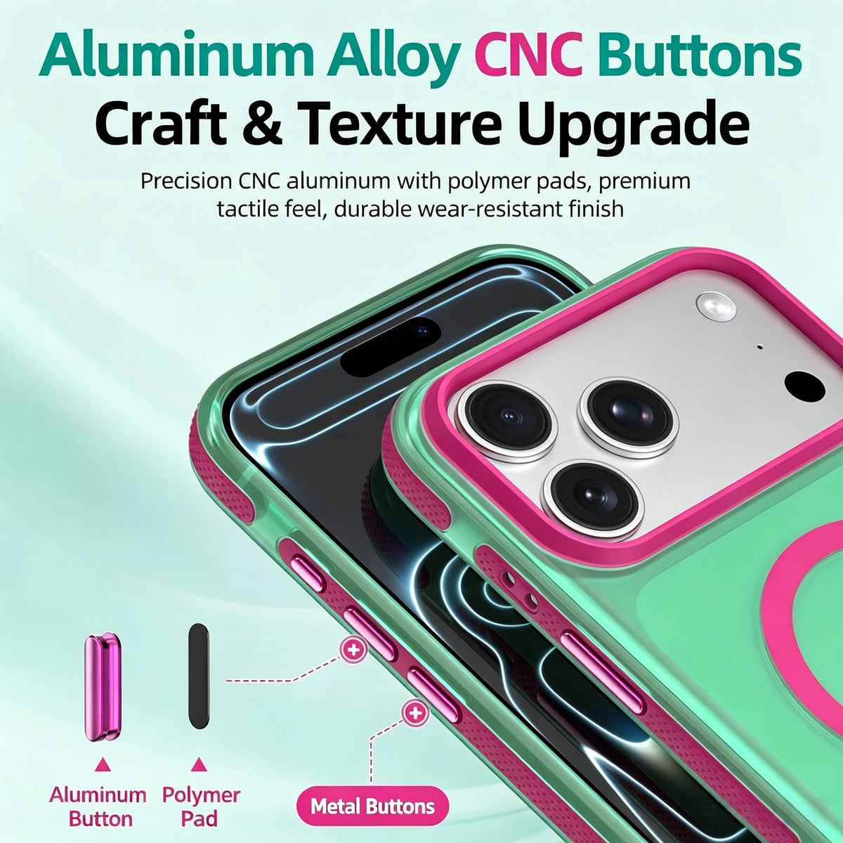 Clear MagSafe Case with Dual-Layer Drop Protection for iPhone 17 Series