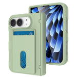Spring-Loaded Hinge Protection Case with Card Slot for iPhone Duo